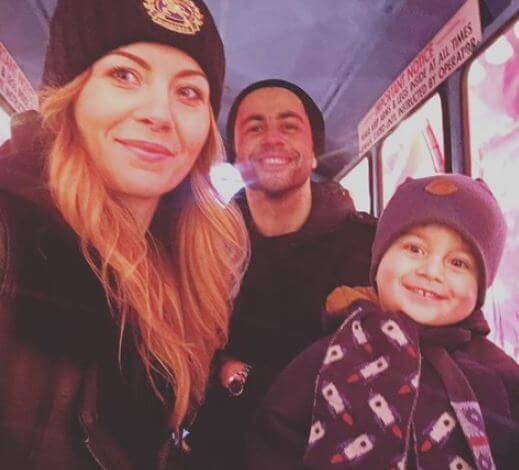 Anna Grygier with her husband Lukasz Fabianski and son Jan.